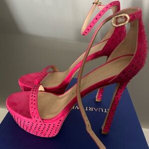 Stuart Weitzman Embellished Platform Heels